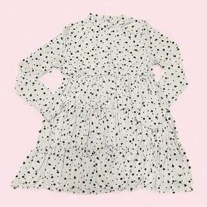 Nasty Gal Polka Dot Tiered‎ Smock Dress Mock Neck Size 10